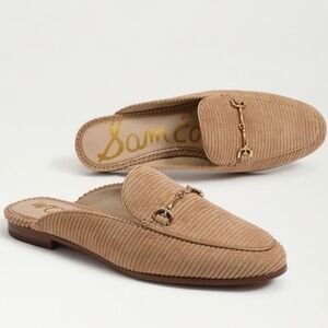 Sam Edelman NEW NIB Linnie Beige Corduroy Mules Sz 10.5 Women's